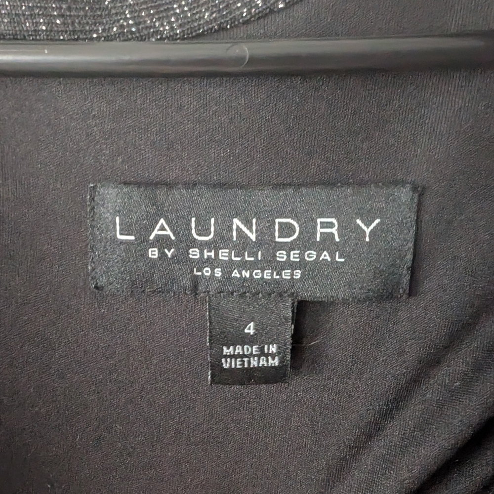 Laundry By Shelli Segal Women's Sparkle Long Sleeve‎ Bodycon Cocktail Dress - Picture 2 of 7